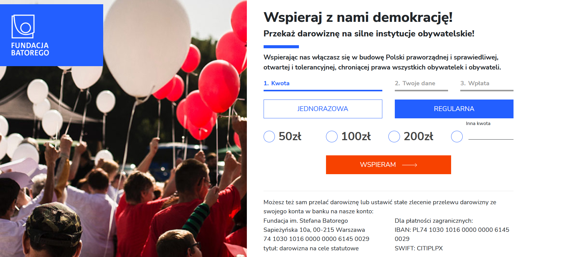 Wpłać darowiznę na rzecz Fundacji Batorego!